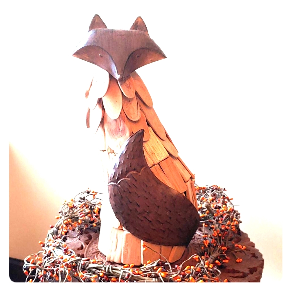 Driftwood and Metal Fox